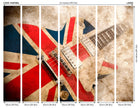 Rock Guitar Sepia Multi Mural (Large) by Origin Murals