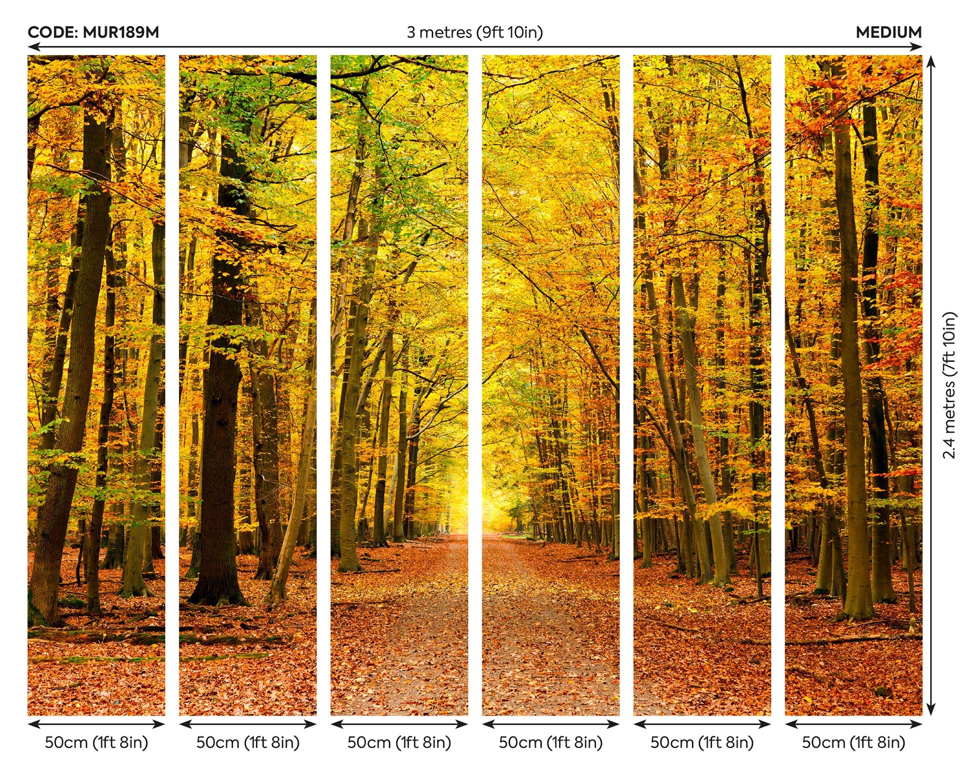 Autumn Forest Spice Mural (Medium) by Origin Murals