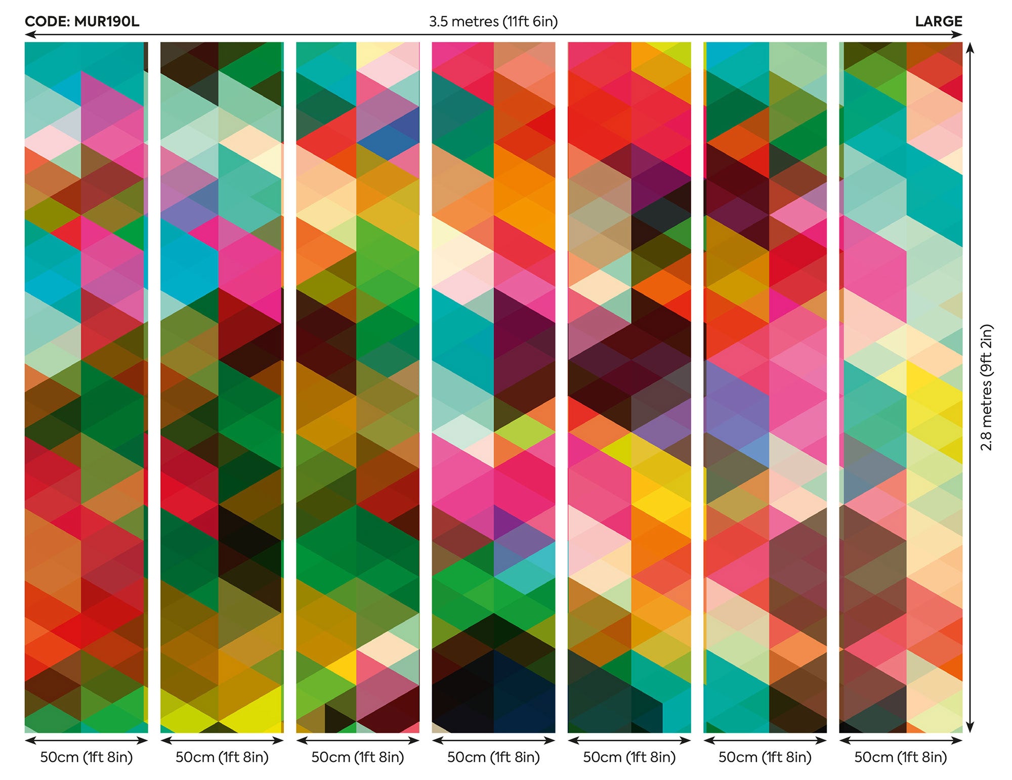 Geometrix Multi Mural (Large) by Origin Murals