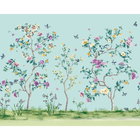 Oriental Flower Tree Blue Mural (Large) by Origin Murals