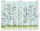 Oriental Flower Tree Blue Mural (Large) by Origin Murals