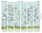 Oriental Flower Tree Blue Mural (Medium) by Origin Murals