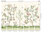 Oriental Flower Tree Cream Mural (Large) by Origin Murals