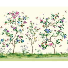 Oriental Flower Tree Ivory Mural (Large) by Origin Murals