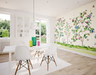 Oriental Flower Tree Ivory Mural (Large) by Origin Murals