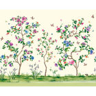 Oriental Flower Tree Ivory Mural (Medium) by Origin Murals