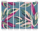 Botanical Calathea Leaves Blue Mural (Medium) by Origin Murals