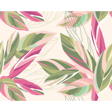 Botanical Calathea Leaves Pink Mural (Large) by Origin Murals
