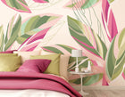 Botanical Calathea Leaves Pink Mural (Large) by Origin Murals