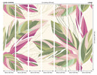 Botanical Calathea Leaves Pink Mural (Large) by Origin Murals
