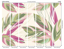 Botanical Calathea Leaves Pink Mural (Large) by Origin Murals