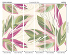 Botanical Calathea Leaves Pink Mural (Medium) by Origin Murals