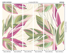 Botanical Calathea Leaves Pink Mural (Medium) by Origin Murals