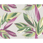 Botanical Calathea Leaves Grey Mural (Medium) by Origin Murals