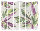Botanical Calathea Leaves Grey Mural (Medium) by Origin Murals