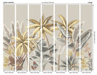 Tropical Palm Trees Grey Mural (Large) by Origin Murals