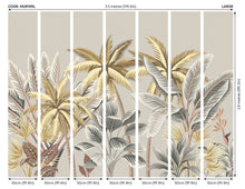 Tropical Palm Trees Grey Mural (Large) by Origin Murals