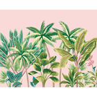 Tropical Palm Trees Pink Mural (Large) by Origin Murals
