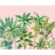 Tropical Palm Trees Pink Mural (Medium) by Origin Murals