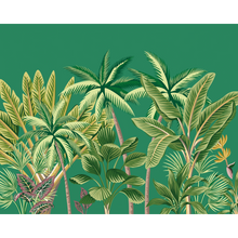 Tropical Palm Trees Green Mural (Large) by Origin Murals