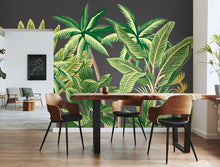 Tropical Palm Trees Black Mural (Large) by Origin Murals