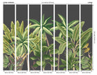 Tropical Palm Trees Black Mural (Large) by Origin Murals