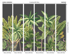 Tropical Palm Trees Black Mural (Medium) by Origin Murals