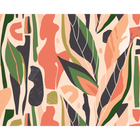 Abstract Leaf Shapes Orange Mural (Large) by Origin Murals