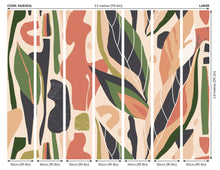 Abstract Leaf Shapes Orange Mural (Large) by Origin Murals