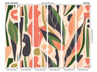 Abstract Leaf Shapes Orange Mural (Medium) by Origin Murals