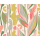 Abstract Leaf Shapes Pink Mural (Medium) by Origin Murals