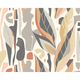 Abstract Leaf Shapes Grey Mural (Large) by Origin Murals