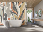 Abstract Leaf Shapes Grey Mural (Large) by Origin Murals