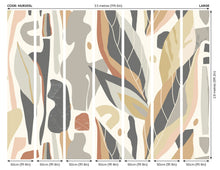 Abstract Leaf Shapes Grey Mural (Large) by Origin Murals