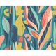 Abstract Leaf Shapes Blue Mural (Large) by Origin Murals