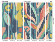 Abstract Leaf Shapes Blue Mural (Large) by Origin Murals