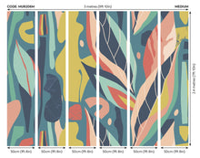 Abstract Leaf Shapes Blue Mural (Medium) by Origin Murals