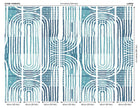 Curved Line Texture Blue Mural (Large) by Origin Murals