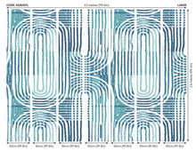 Curved Line Texture Blue Mural (Large) by Origin Murals