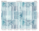 Curved Line Texture Blue Mural (Medium) by Origin Murals