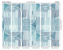 Curved Line Texture Blue Mural (Medium) by Origin Murals