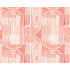 Curved Line Texture Orange Mural (Large) by Origin Murals