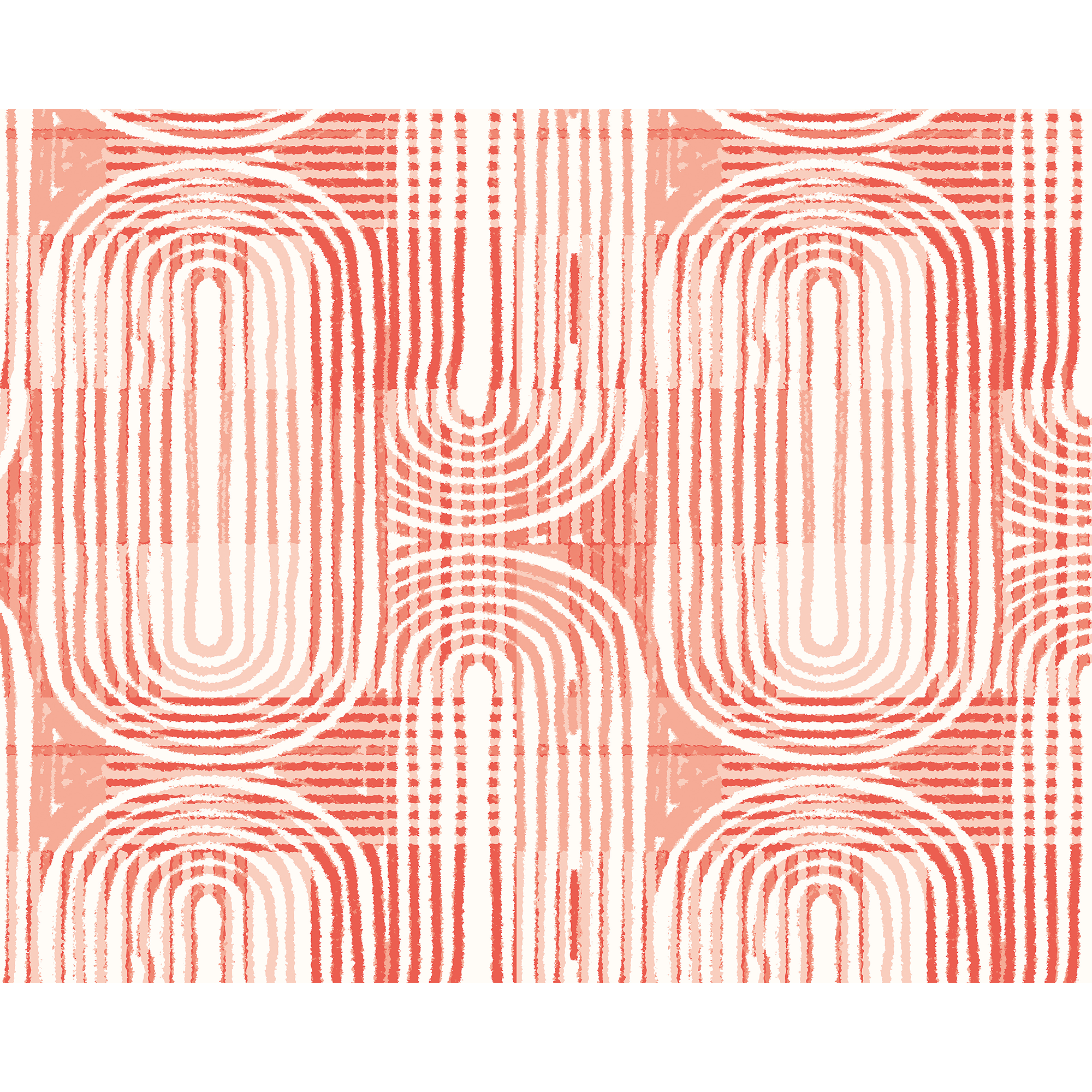 Curved Line Texture Orange Mural (Large) by Origin Murals