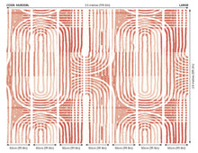 Curved Line Texture Orange Mural (Large) by Origin Murals