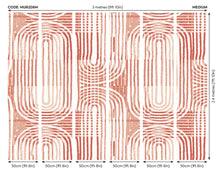 Curved Line Texture Orange Mural (Medium) by Origin Murals