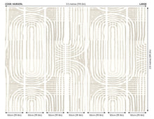 Curved Line Texture Grey Mural (Large) by Origin Murals
