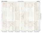 Curved Line Texture Grey Mural (Medium) by Origin Murals