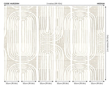 Curved Line Texture Grey Mural (Medium) by Origin Murals