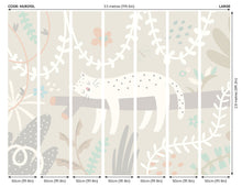 Sleeping Jungle Leopard Grey Mural (Large) by Origin Murals