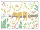 Sleeping Jungle Leopard Green Mural (Large) by Origin Murals